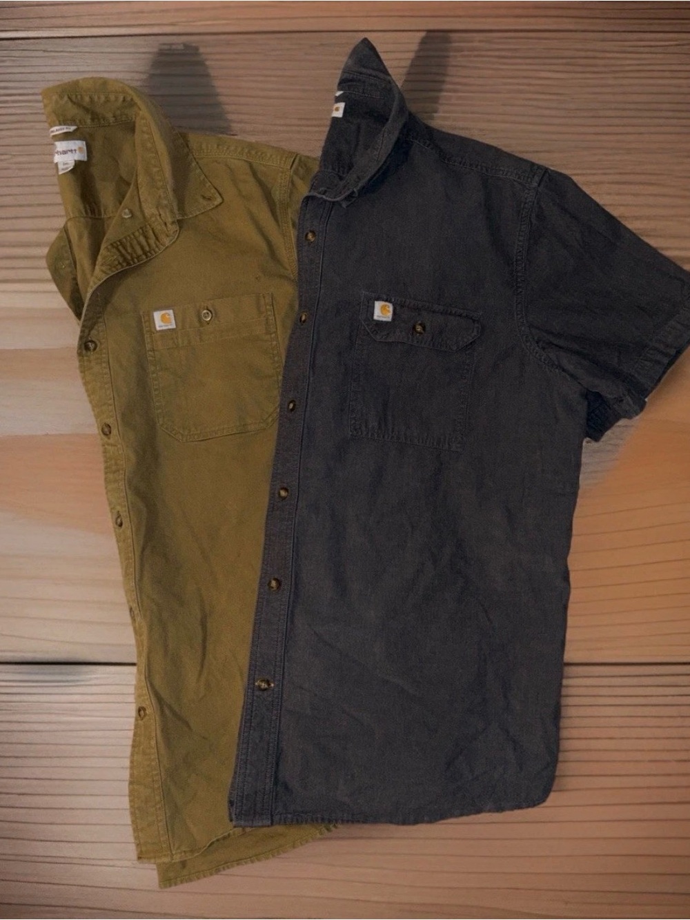 Carhartt Men's Short Sleeve Button-Down Shirt bundle of 2 in a size 2x